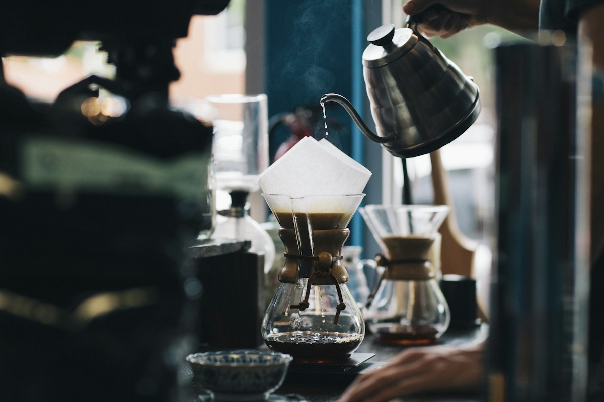 Illustrative close-up of freshly brewed coffee